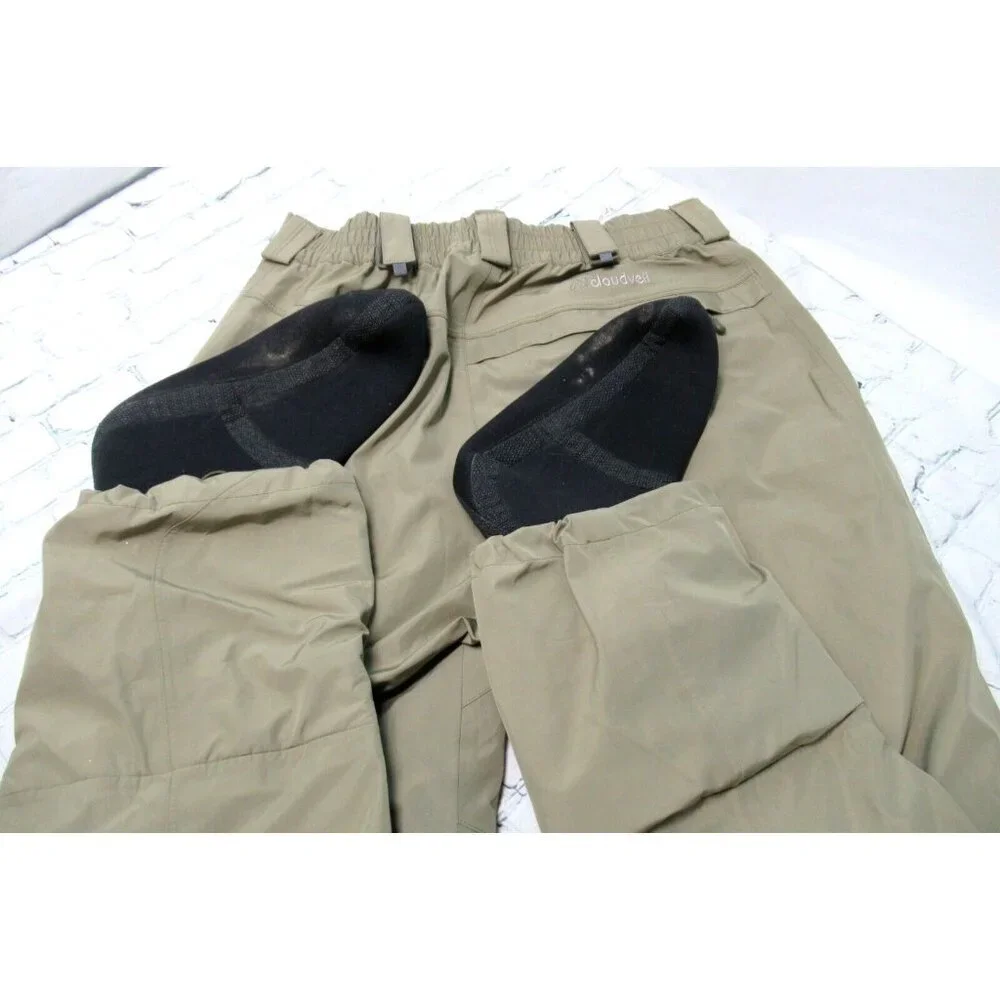 Cloudveil Goretex Footed Ski Snow Outdoor Pants Unisex Size Medium Tan Brown - Picture 5 of 8